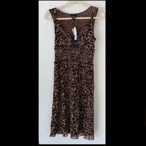 BCBGMAXAZRIA Leopard Print Dress, XS
